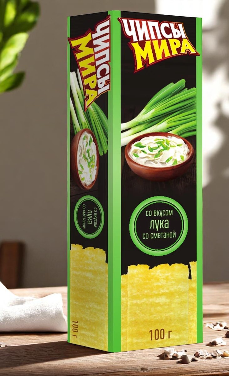 Чипсы МИРА со вкусом лука со сметаной 100 г