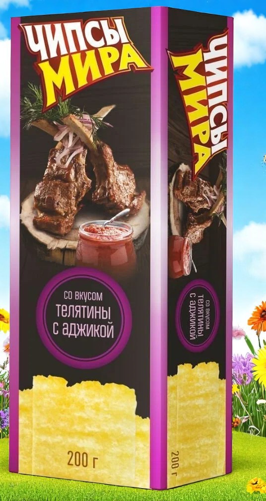 Чипсы МИРА со вкусом телятины с аджикой 200 г