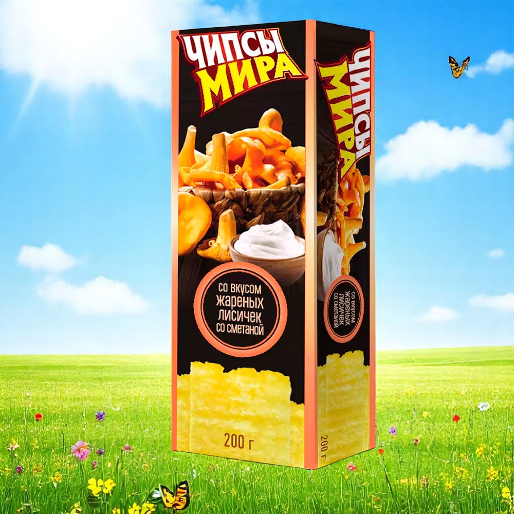 Чипсы МИРА со вкусом жареных лисичек со сметаной 200 г