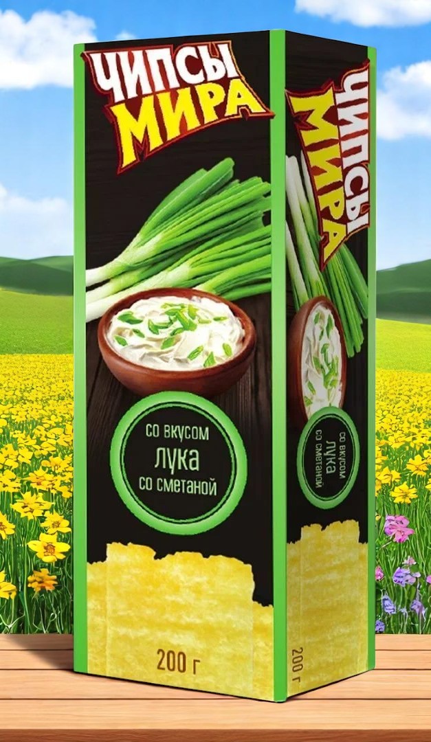 Чипсы МИРА со вкусом лука со сметаной 200 г