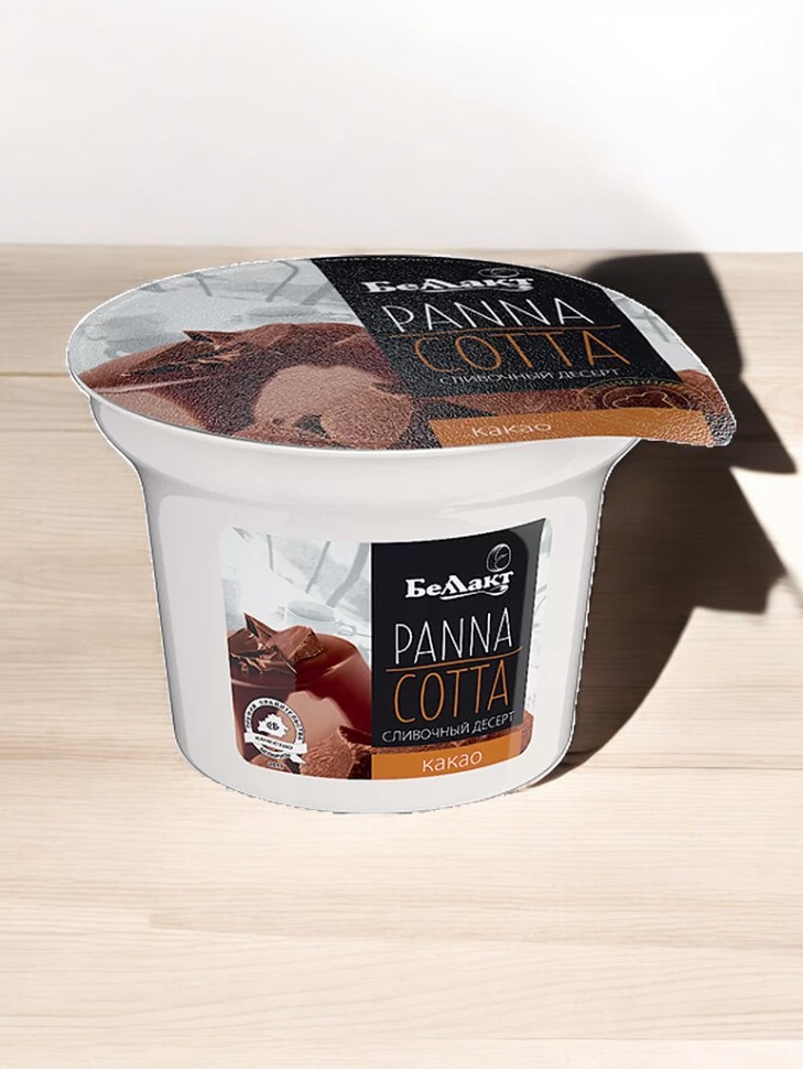 Десерт сливочный “Panna Cotta” с какао, мдж 10,0 %, стакан 150 г