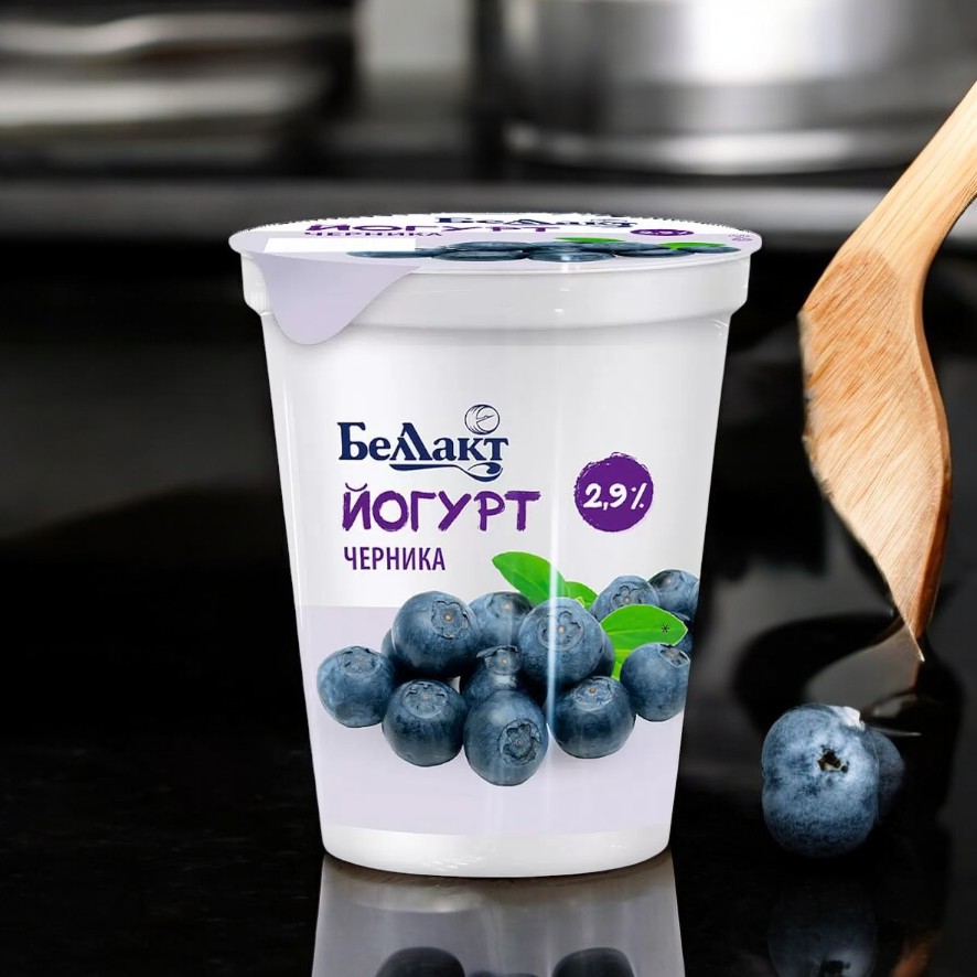 Йогурт с наполнителем “Черника”, мдж 2,9%, в полимерном ведре с крышкой  3 кг