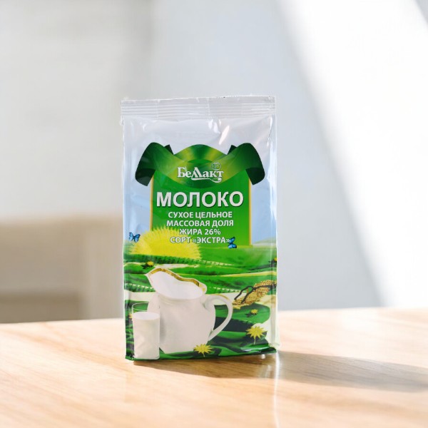Молоко сухое цельное, мдж 26 %, сорт «Экстра», в полимерной пленке  400 г