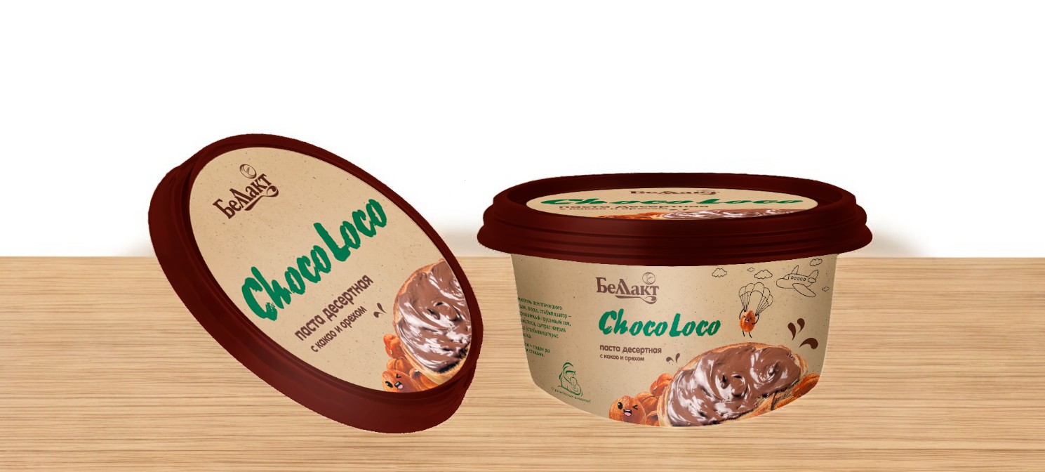 Паста десертная “ChocoLoco” с какао и фундуком, мдж 25,0 %, стакан  250 г