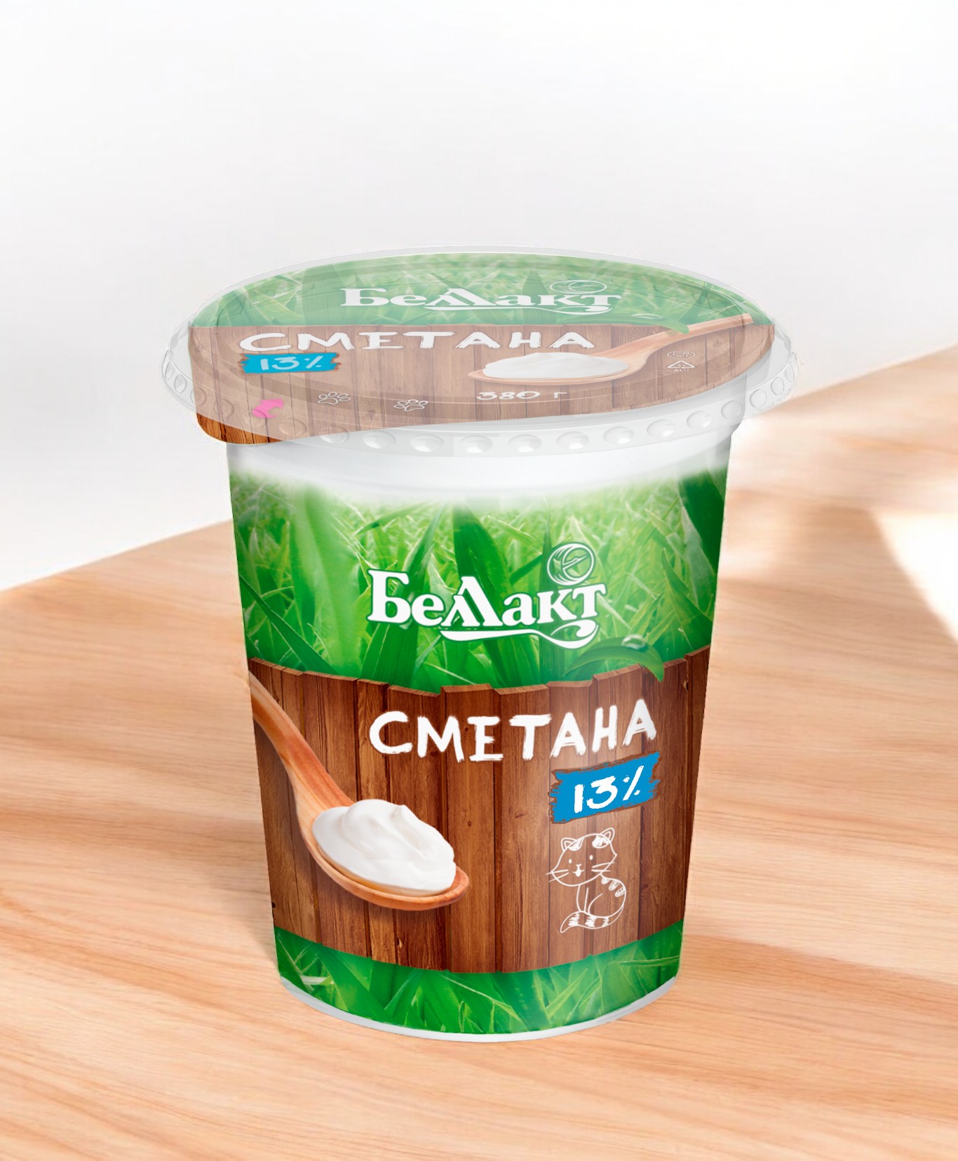 Сметана, мдж 13 %, стакан 380 г