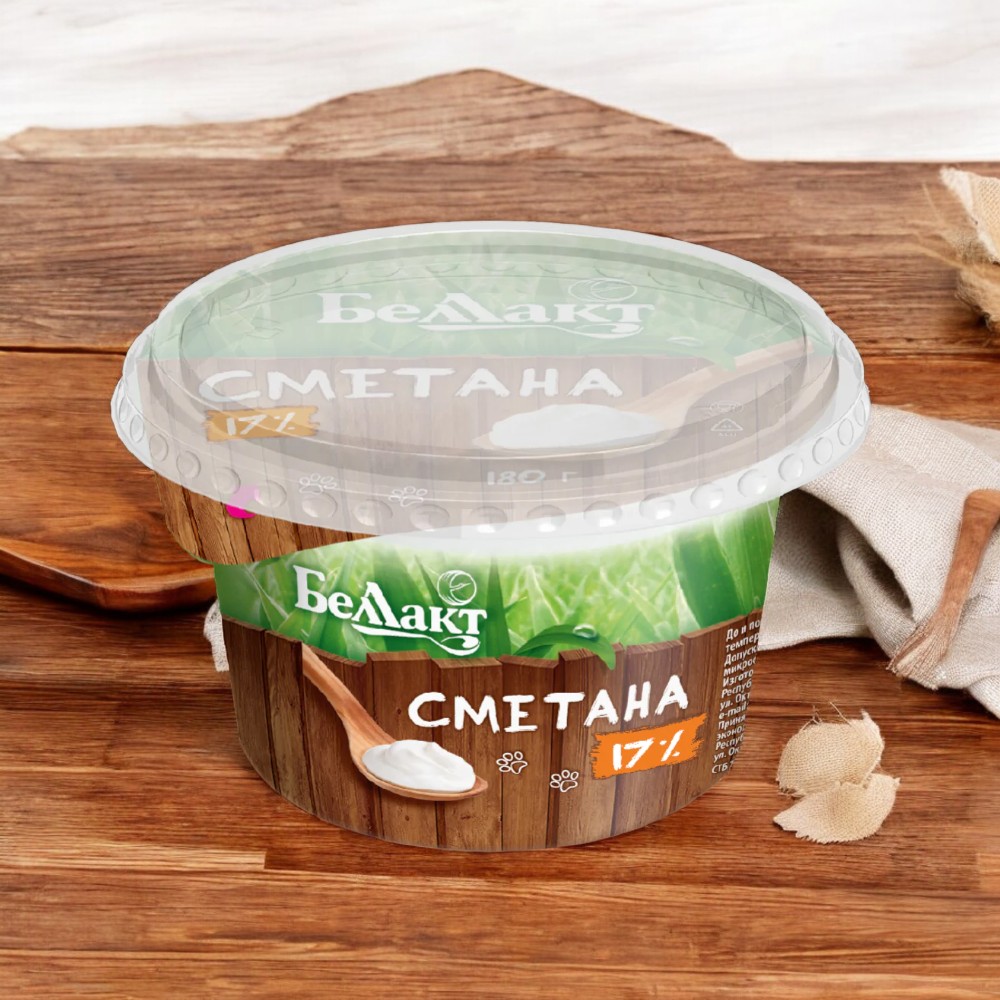 Сметана, мдж 17 %, стакан 180 г