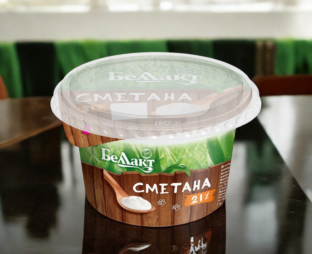 Сметана, мдж 21 %, стакан  180 г