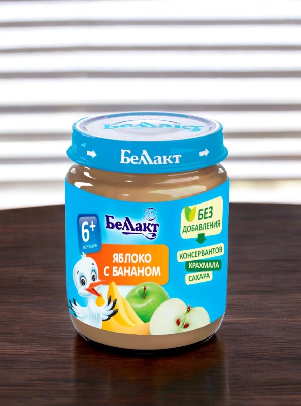 Пюре из яблок и бананов “Беллакт” 100г, с 6 месяцев