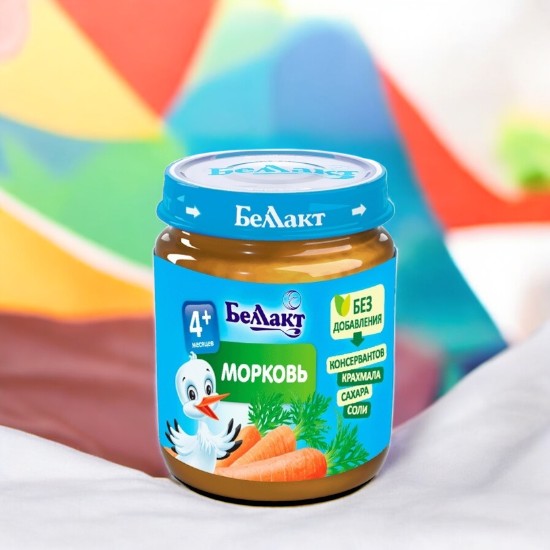Пюре морковное “Беллакт” 100г, с 4 месяцев
