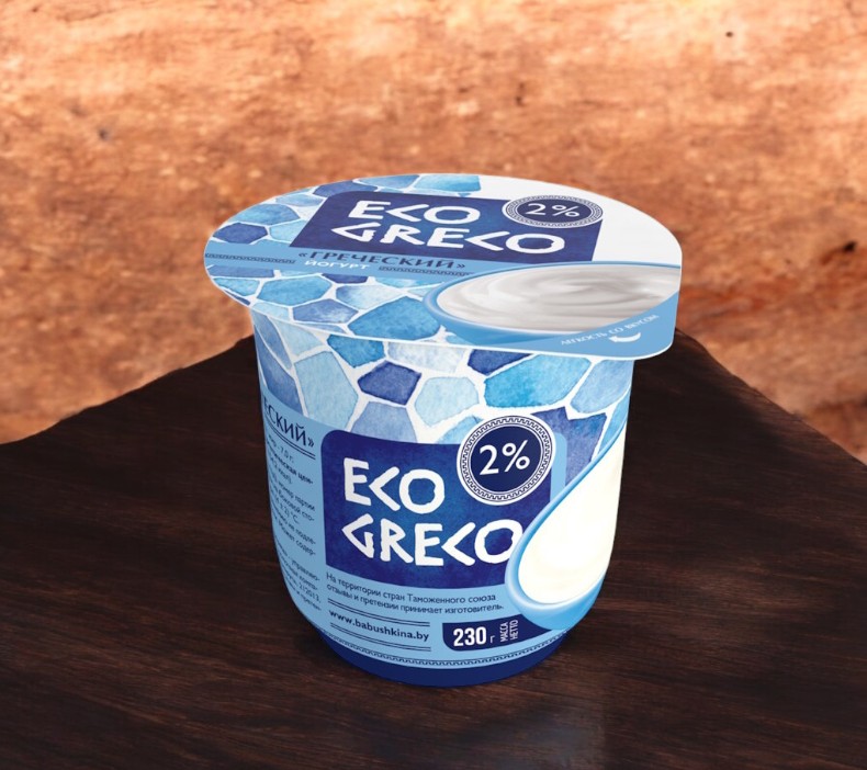 Йогурт греческий “ECO GRECO” с повышенным содержанием белка 2% стакан 230г