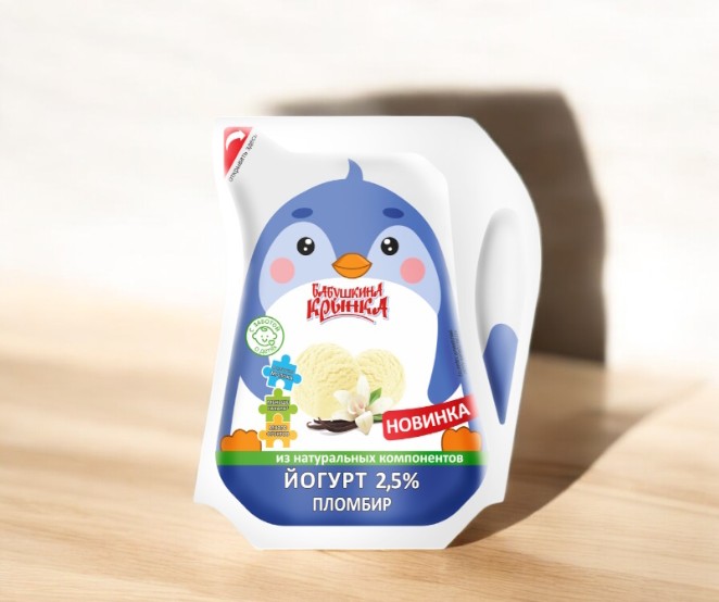 Йогурт для детей со вкусом пломбира 2,5% Ecolean Air 200г