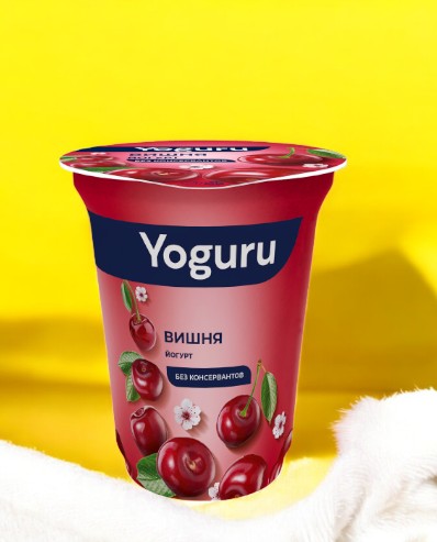 Йогурт “YOGURU” 1,5% стакан 310 г вишня