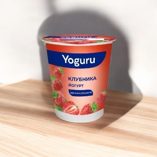 Йогурт “YOGURU” 1,5% стакан 310 г клубника