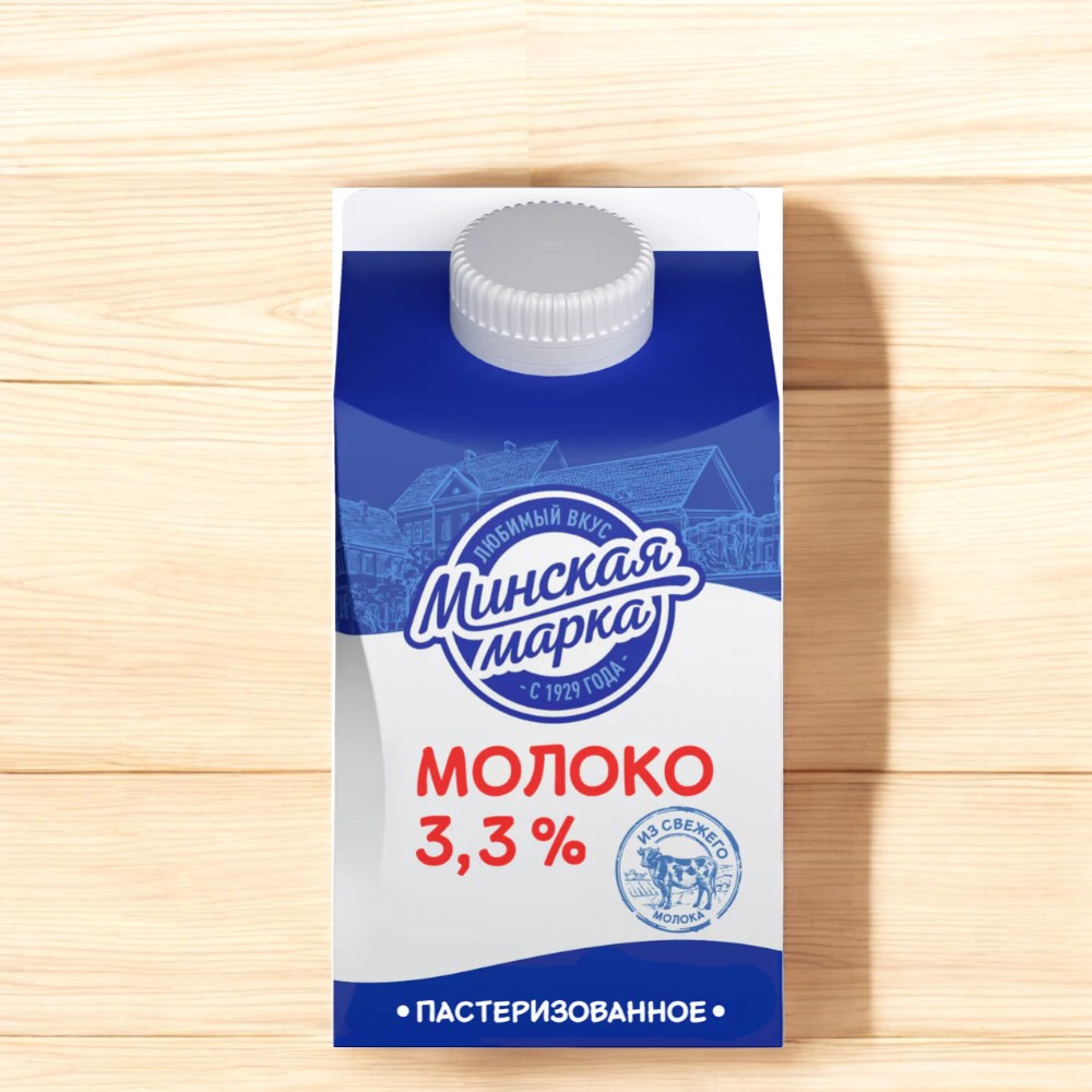 Молоко паст. “Минская марка” 3,3% пюр-пак 0,5 л