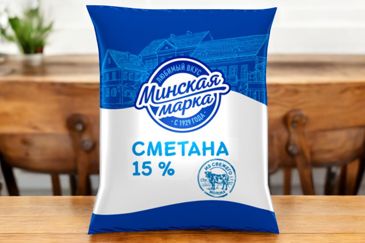 Сметана “Минская марка” 15,0% пленка 400 г
