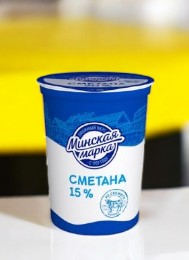 Сметана “Минская марка” 15,0% стакан 380 г