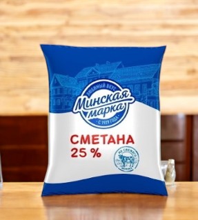 Сметана “Минская марка” 25,0% пленка 400 г