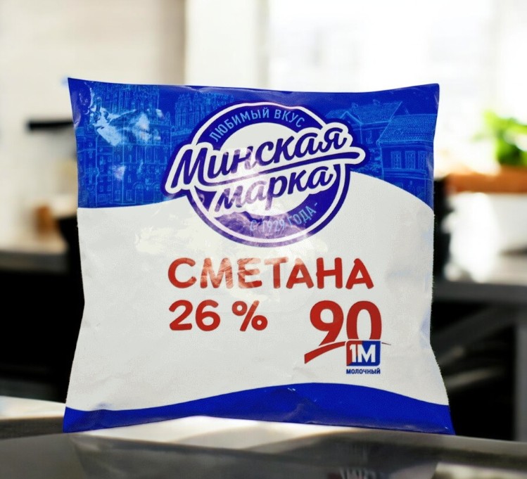 Сметана “Минская марка” 26,0% пленка 400 г