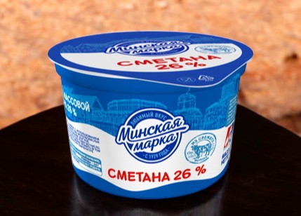 Сметана “Минская марка” 26,0% стакан 180 г