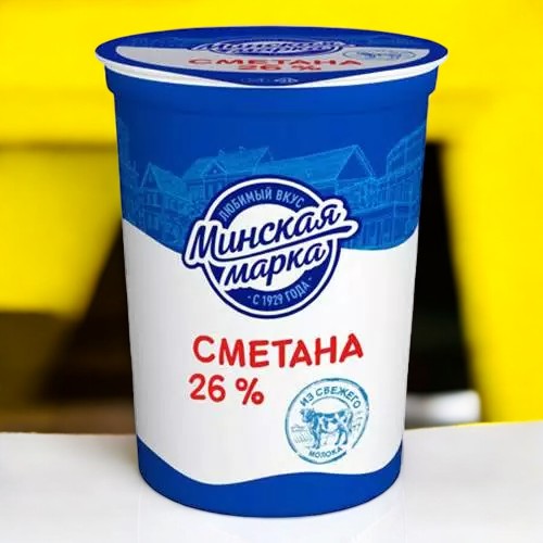 Сметана “Минская марка” 26,0% стакан 380 г