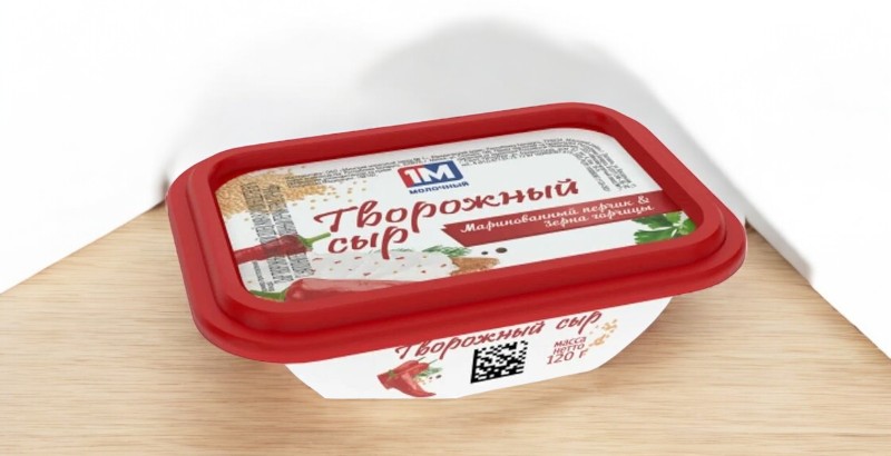 Сыр творожный 65% стакан 120 г маринованный перчик и зёрна горчицы