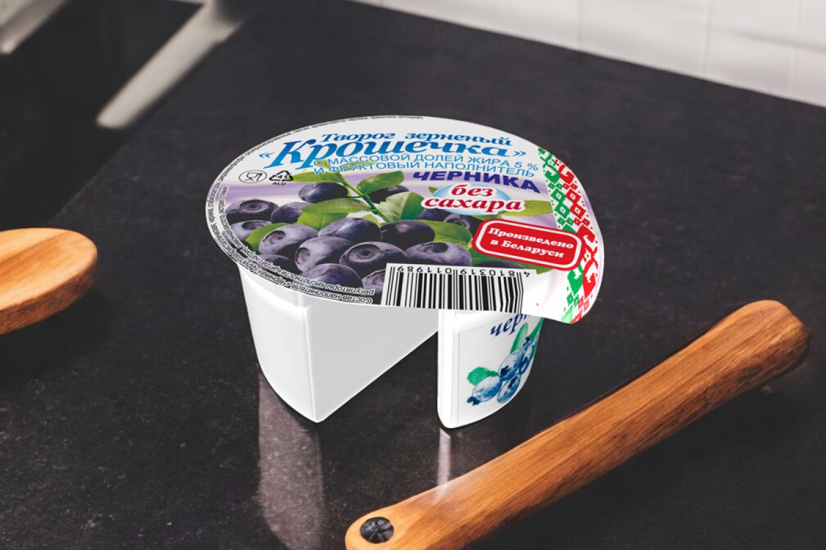 Творог зерн. “Крошечка” 5,0% двухкам. ст. 140 г черника