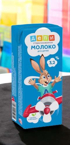Молоко ультрапастеризованное “1М Молочный” 3,2% тетра-брик с соломкой 200 мл
