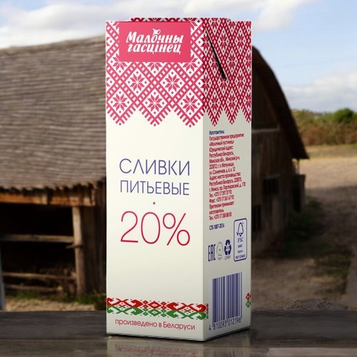 Сливки стер. “1М Молочный” 20,0% тетра-брик с крышкой 1000 г