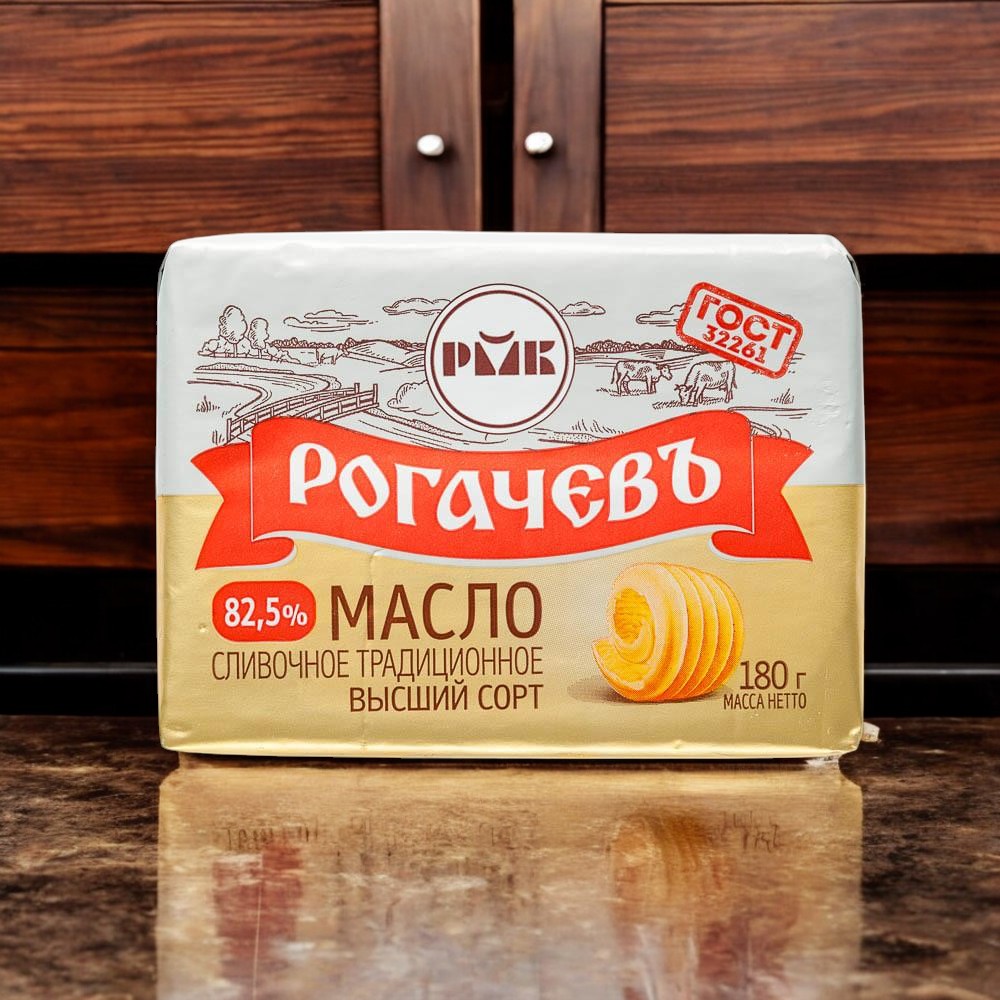 Масло сливочное “Традиционное” м.ж.д.82,5%, 180гр
