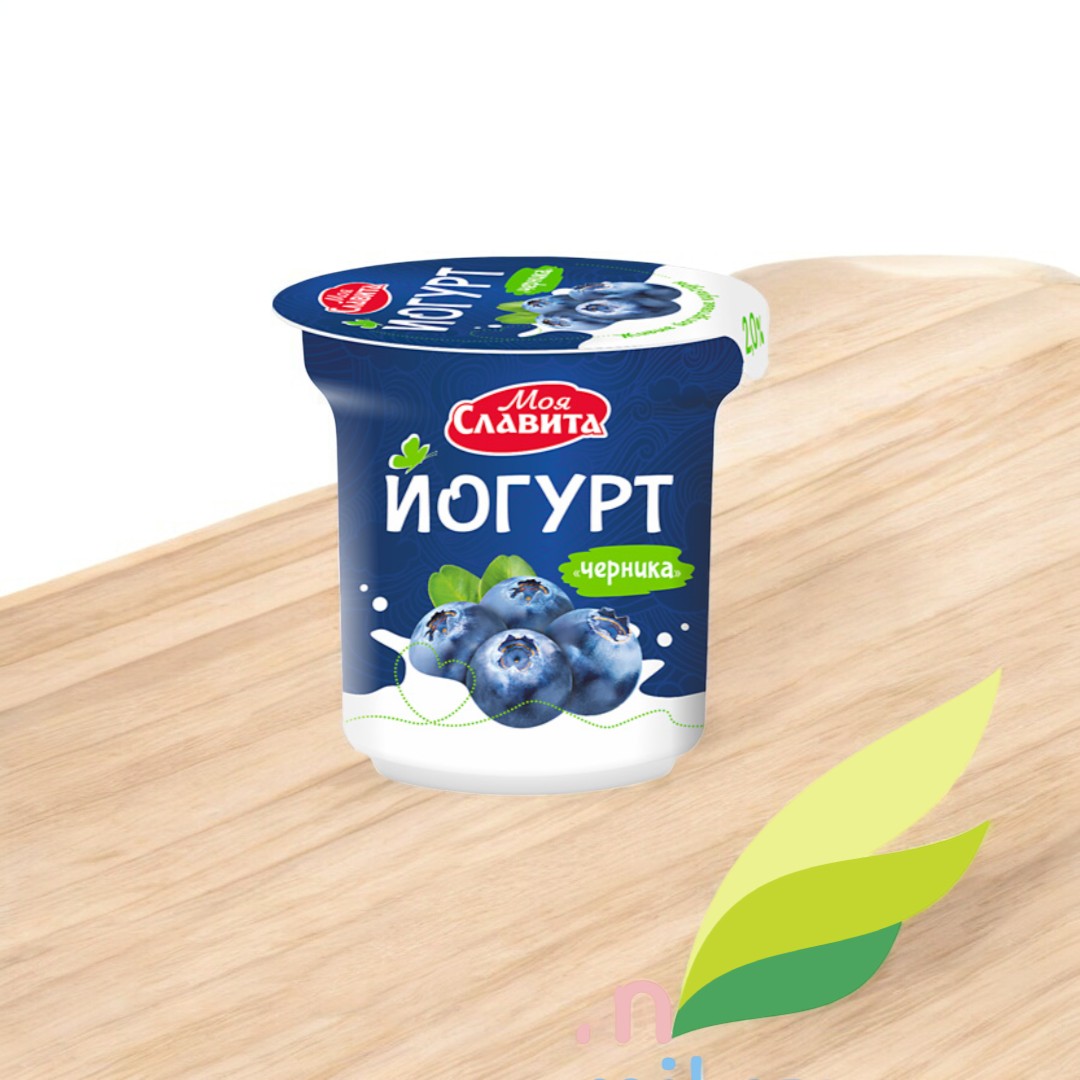 Йогурт “Черника” 2%, п/ст 140 г