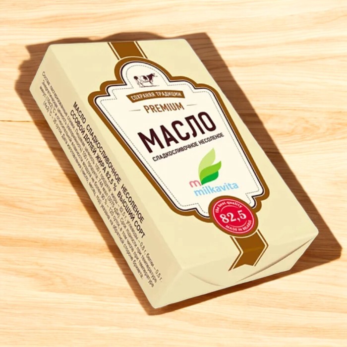 Масло сл/слив.несол. 82,5%, в/сорт, европачка 180 г, ТМ