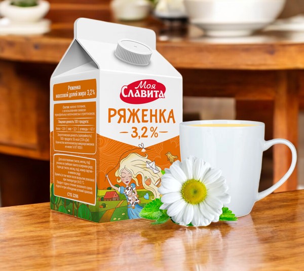 Ряженка 3,2%, ПЭТ-бутылка 0,9 л