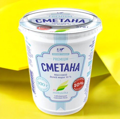 Сметана 10% п/ст 300 г,