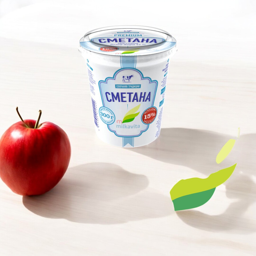 Сметана 15% п/ст 300 г,