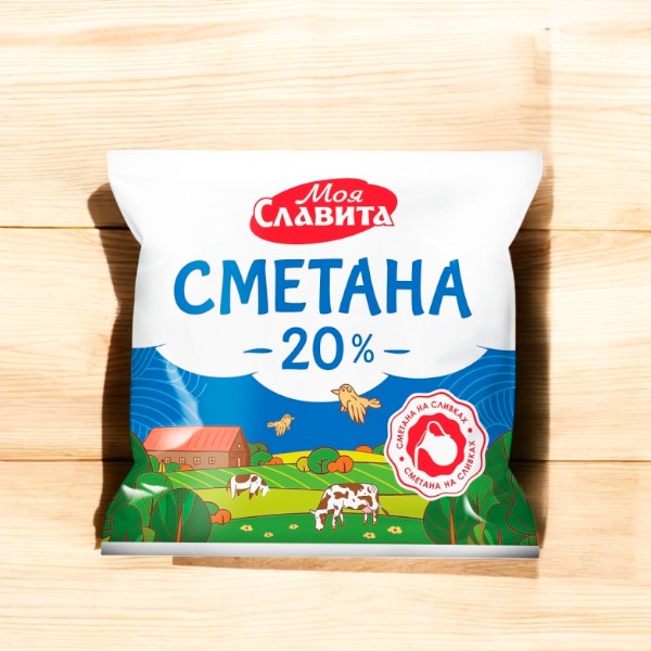 Сметана 20% п/пл 400 г,