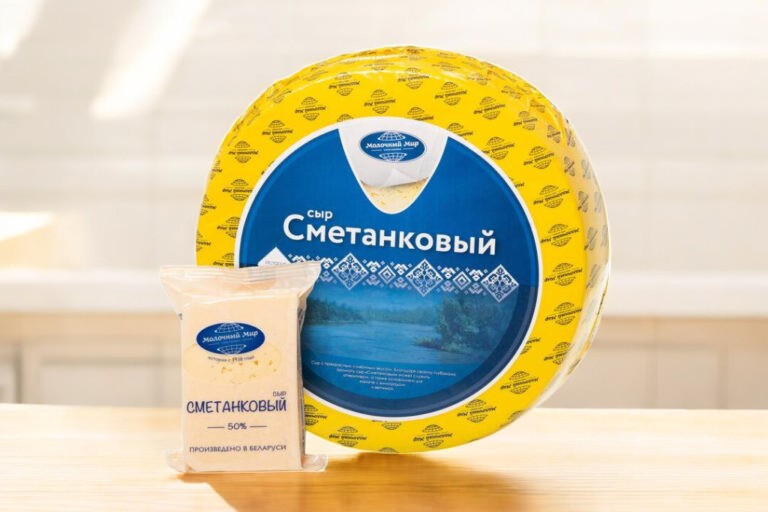 Сыр “Сметанковый”, фасованный 200 гр по 15 шт