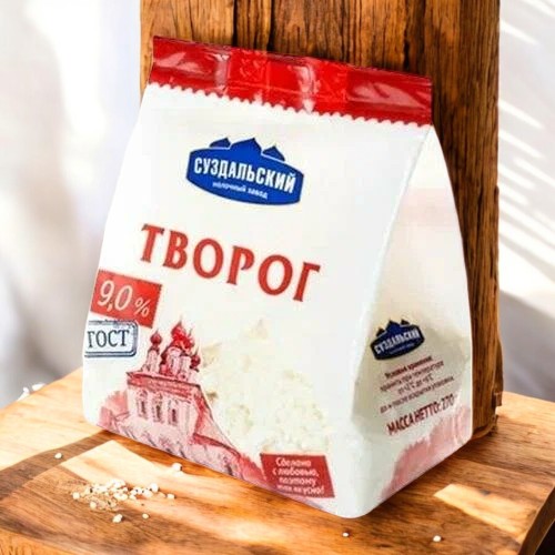 Творог пакет 9% 0,270кг (21 сут)