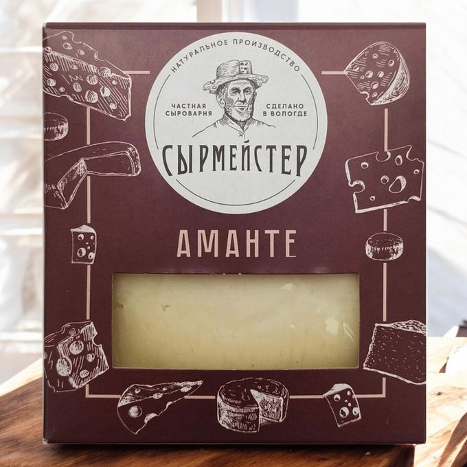 Сыр Аманте полутвердый 125гр (60 сут) Сырмейстер