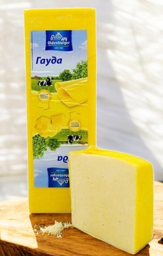 БОБРОВСКИЙ Сыр Гауда Oldenburger 48% брус 3,5кг (4 мес)