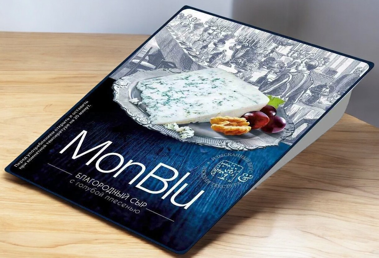 БОБРОВСКИЙ Сыр Mont Blu c голубой  плесенью 50% 100 гр (2 мес)
