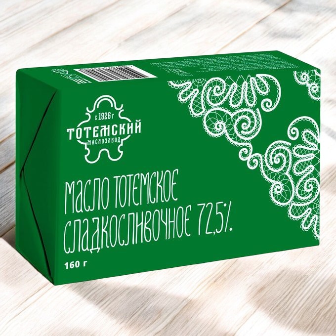 Масло Тотемское 72,5% 160гр (45 сут)