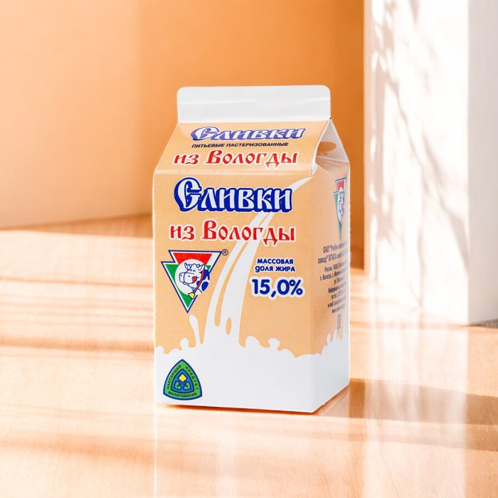 Сливки 15% 470г
