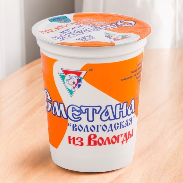 Сметана “Вологодская” 15% 400 гр (18сут) премиум