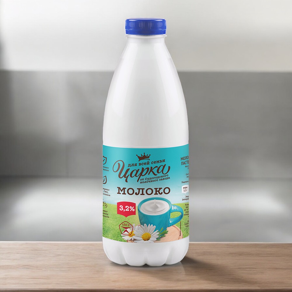 Молоко Царка 3,2% 930г (15 сут) бутылка ПЭТ