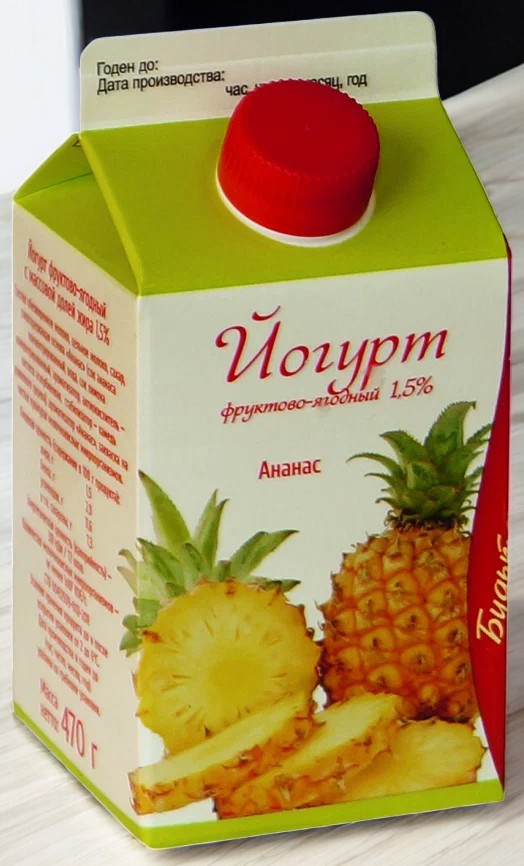 Йогурт фруктово-ягодный 1,5% 470г АНАНАС (20 сут)