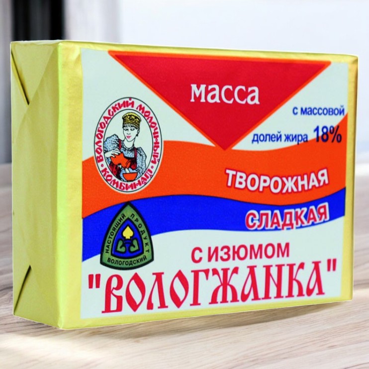 Масса “Вологжанка” с изюмом 18% 220гр (7 сут) фольга
