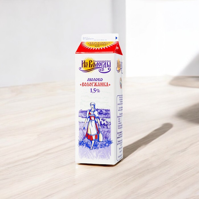 Молоко “Вологжанка” 1,5% 1л (14 сут)