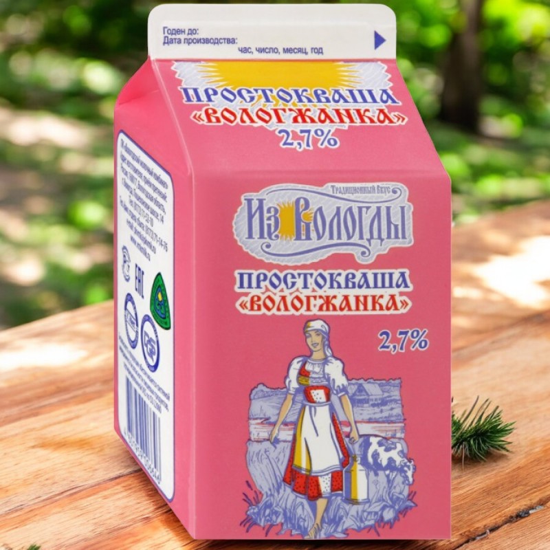 Простокваша “Вологжанка” 2,7% 470г (14 сут)