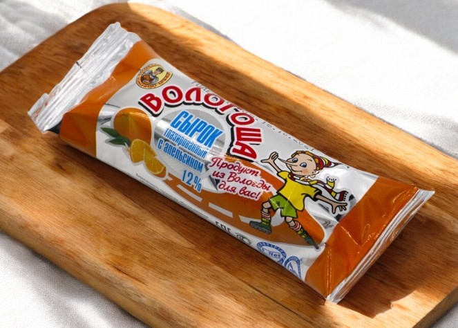 Сырки “Вологоша” гл. нап.”Апельсин” 12% 30г0 (20 сут)