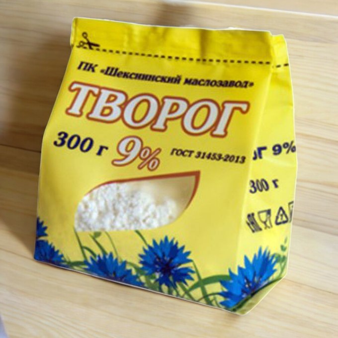 Творог 9% 300 гр, пленка